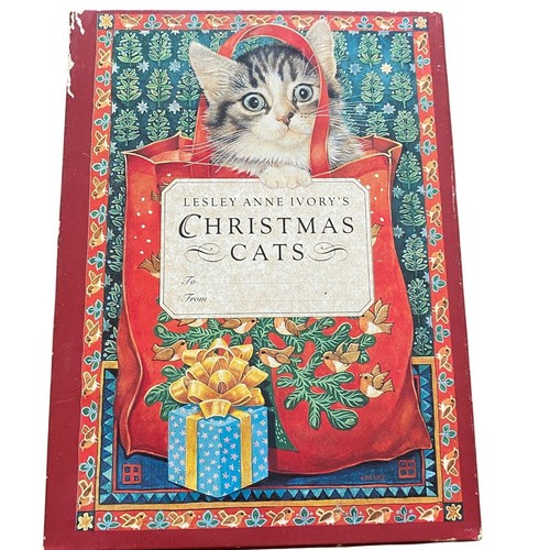 Lesley Anne Ivory's Christmas Cats book and sleeve hardback 1991 - Foto 2 di 13