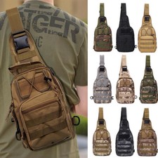 Tactical MOLLE Military Sling Daypack - Small Messenger Bag Shoulder Chest Pack