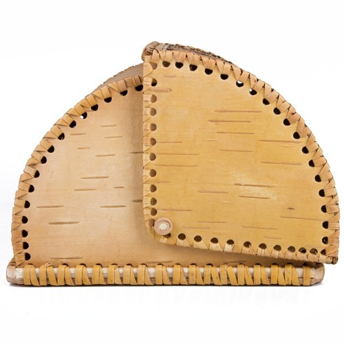 Birch Bark Bread Box Russian Natural Hand Carved Anti Mold Bread Keeper 10"x8" - Picture 5 of 9