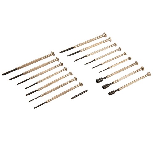 Jewellers Precision Screwdriver Set 16Pc Phillips, Slotted, Hex & Nut