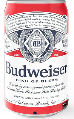 Budweiser Bluetooth Can Speaker Portable Wireless Audio Stereo Universal Music