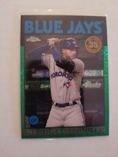 2021 Topps Series 2 1986 Chrome George Springer Green Parallel Refractor 84/99