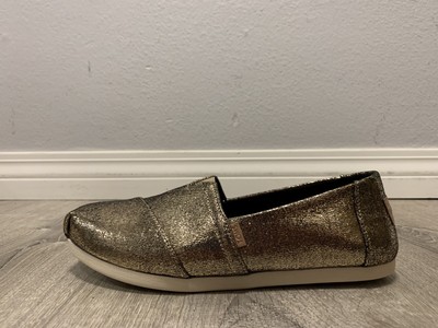 toms gold glitter shoes