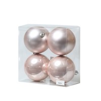 Christbaumkugeln Weihnachtskugeln Christbaumschmuck Kunststoff Rosa 10Cm 4St.