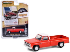 N26 GREENLIGHT 1984 GMC SIERRA 2500 PICK UP TRUCK ORANGE VINTAGE AD 1/64 39060 F