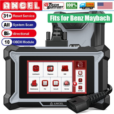 ANCEL Bidirectional OBD2 Scanner Car Diagnostic Scan Tool ECU Coding for BENZ