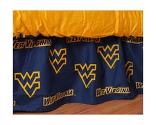 College Covers West Virginia Mountaineers Printed Dust Ruffle - Queen