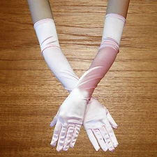 Long Opera Length Costume Gloves pink ~ HALLOWEEN WEDDING PROM DANCE PARTY
