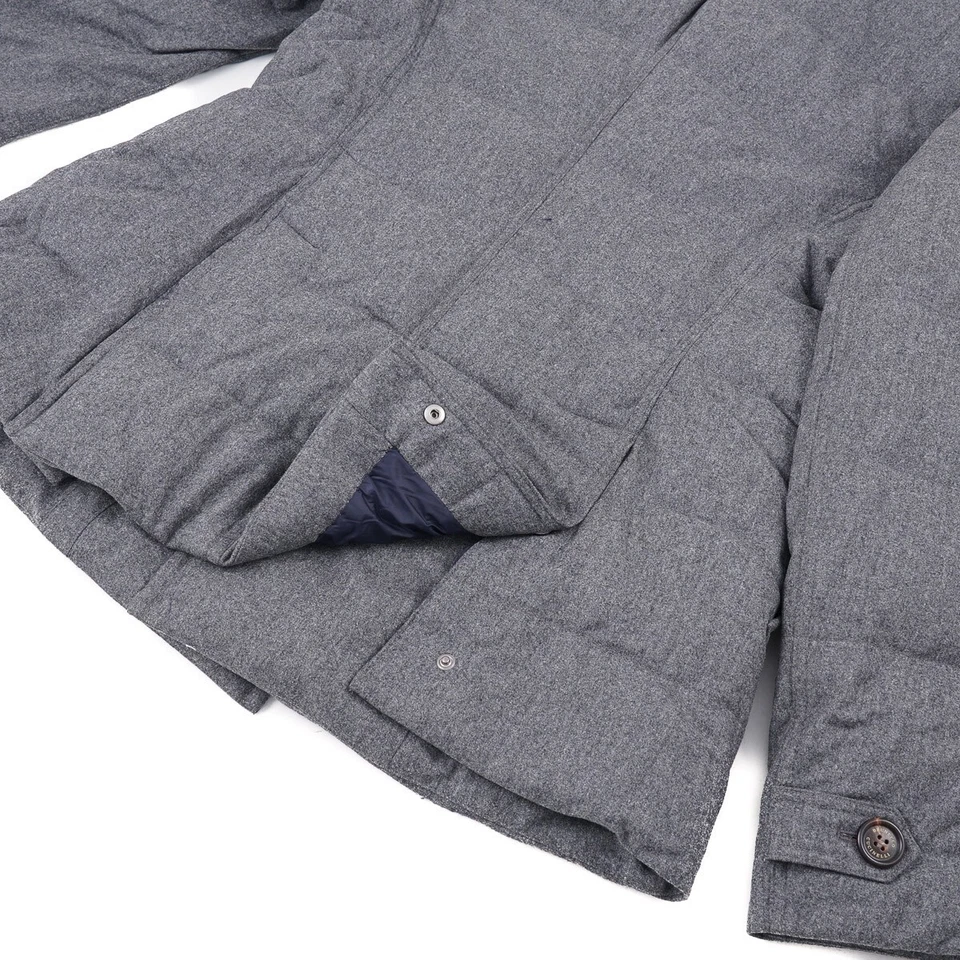Brunello Cucinelli Slim-Fit Down Quilted Wool-Silk-Cashmere Peacoat M NWT Coat - Image 3 of 4
