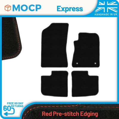 Express with Red Pre-Stitch Trim Car Mats to fit Citroen C3 Not Aircross 2016...