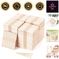 4.5-Inch Wooden Craft Sticks - 3000 Count for Safe Waxing and Creative Projects