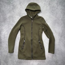 Spyder Core Full Zip Hoodie Women's Small Olive Green Fleece Lined Jacket NO TAG