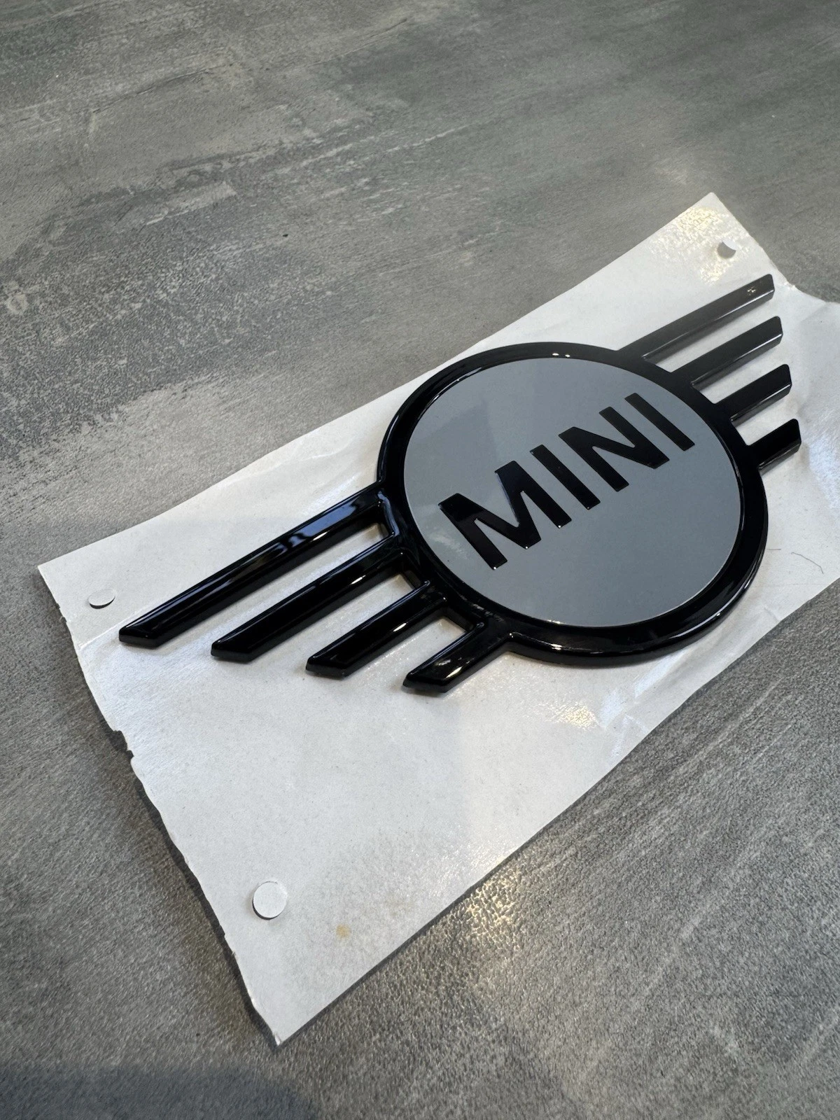 Original Mini Cooper F65 F66 F67 Grey & Black Emblem Badge 5114 5B4AF64 New 2