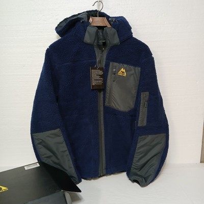 Kings Trek Men's Heated Sherpa Windproof Fleece Jacket Size: M-Blue NO BATTERY