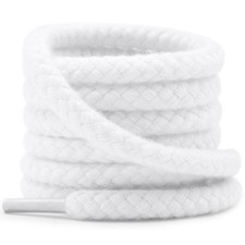 Thick Round Rope Shoelaces: 47 inch White Chunky Shoe Laces for Sneakers - 2 ...