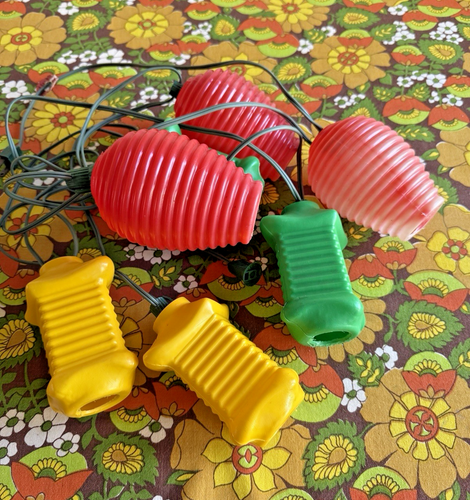 Vintage Blow Mold Patio Camping RV Chinese Lantern String Lights - Afbeelding 2 van 15