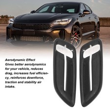 °2 Pcs Engine Hood Air Vent Cover Carbon Fiber Front Upper Bonnet Hood Air
