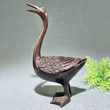 Vintage Brass Duck Incense Burner Chinese Style Home Decor Collectible Statue