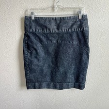 Gap Factory Denim Pencil Mini Skirt Women's 8 Dark Wash Stretch Denim