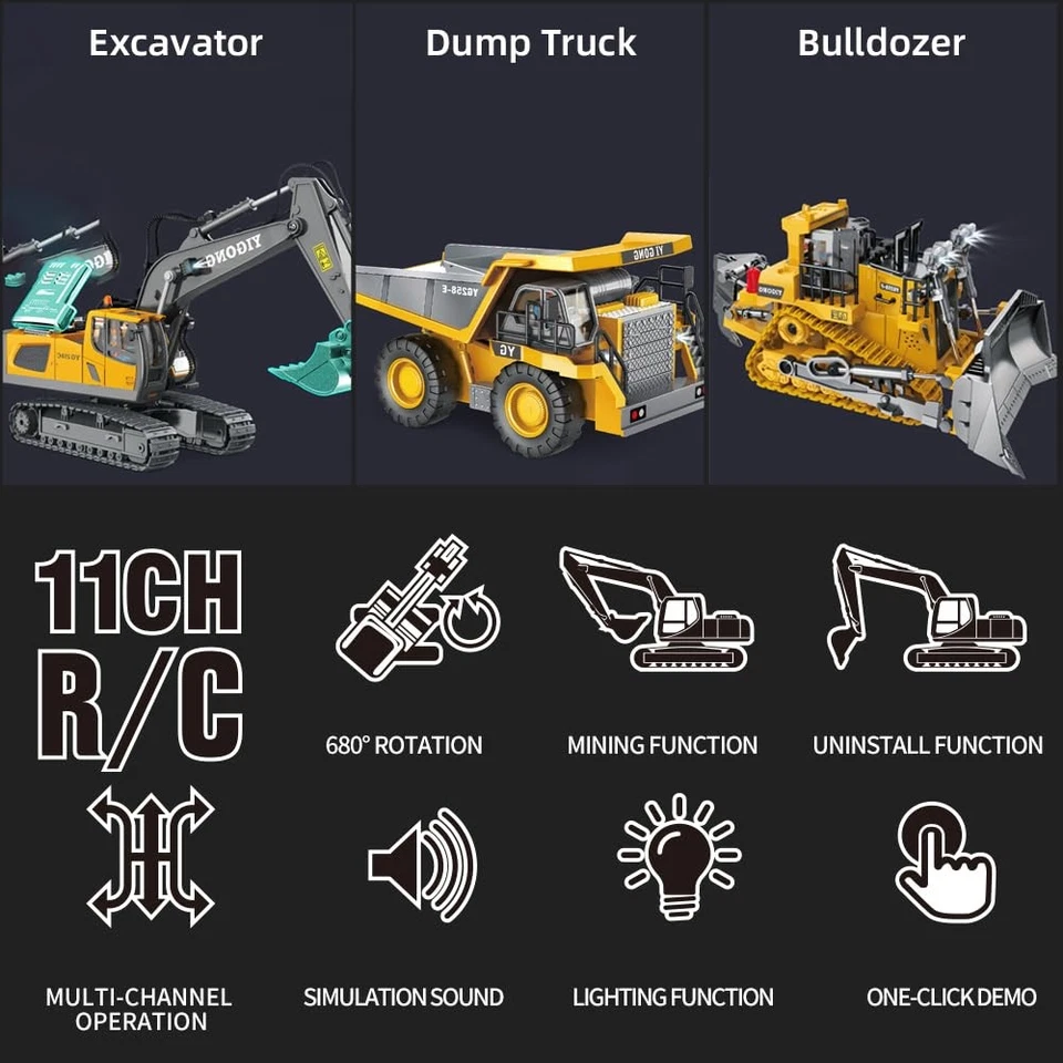 Jouet pelleteuse télécommandée pour garçons et enfants à partir de 6 à 12 ans... Foto 2 de 4