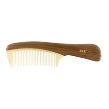Hair Comb Natural Wood and Horn Anti-static YTBJ2-3 1pc