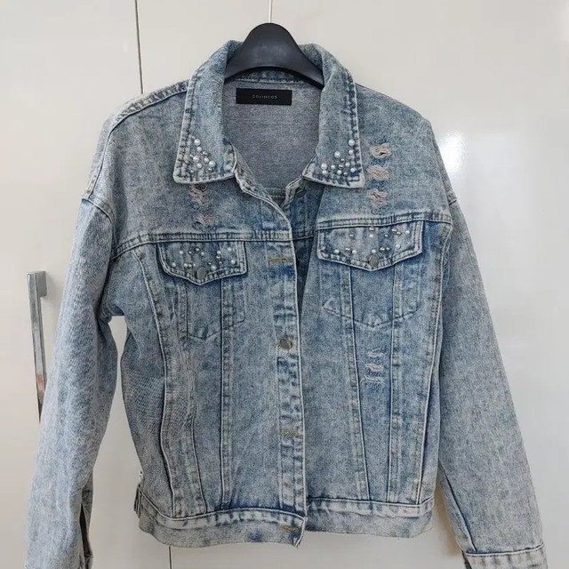 Corinco Denim Jacket with Pearl Embellishments - Pre-Owned