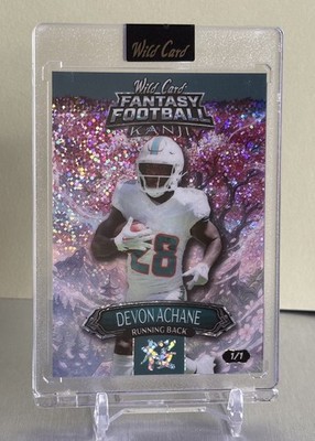 Wild Card 2026 Fantasy Football Kanji De'Von Achane Dolphins 1/1 FMKCPI1-DA