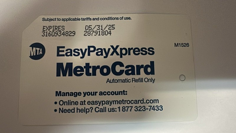 NYC MTA EasyPayXpress Metrocard New