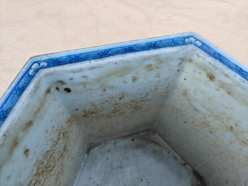 Rare Fine Antique Chinese Porcelain Blue & White Planter - Qing Dynasty - Picture 16 of 19