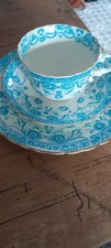 Antique ? Wedgewood  Trio Set Pale Blue Floral