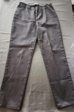 FDJ French Dressing Jeans Casual Pants Black Womens Sz 8 Elastic Waist 28"