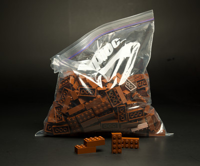 1.4+ Pounds New LEGO Reddish Brown 2x4 Bricks item #3001 from pick a brick