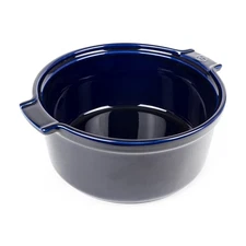 Peugeot Appolia Soufflé Dish- Ceramic Ovenware with Handles -Blue, 8.75 x 3 Inch
