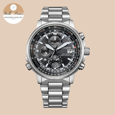 Citizen Uhr - Chrono Pilot Stahl 41mm - AT8300-58E - Funkgesteuert