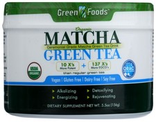 Green Foods Organic Matcha Tea Powder 5.5 Oz Dietary Supplement