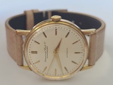Vintage IWC Schaffhausen Automatic 18K Yellow Gold Cream Dial