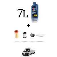 Hoffcar Wartungskit 4 Filter Und 7L ÖL FüR Fiat Ducato 2.3 Jtd 88Kw Ab 2006
