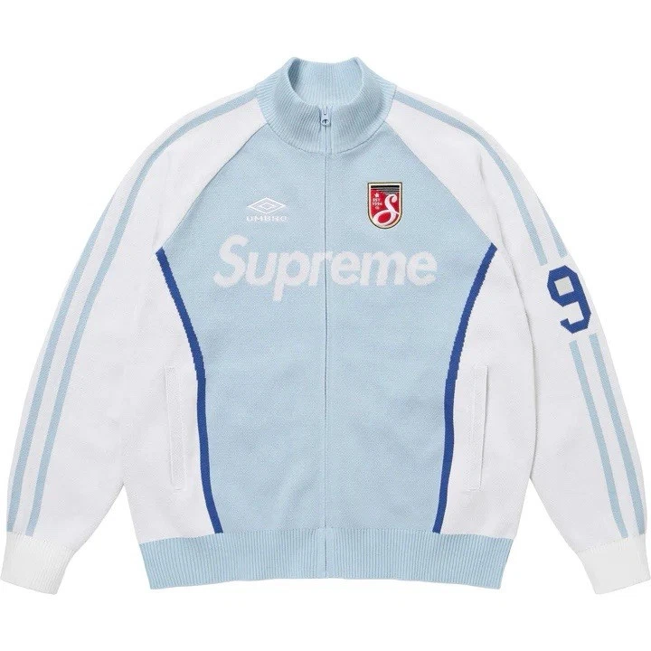 Taille XL   Veste pull zippée Supreme Umbro bleu clair