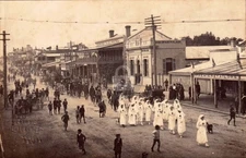 Australiana Nurses Parade Corowa NSW Australia RPPC Photo Postcard COPY