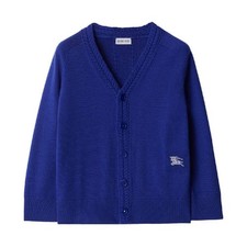 Burberry Boys Equestrian Knight Motif Wool Cardigan