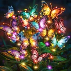 34 Silk Butterfly Solar Lights, Color-Changing LEDs for Garden Patio Pathway