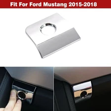 Inner Storage Box Handle Cover Decore Trim Shiny Chrome For Ford Mustang 2015-18
