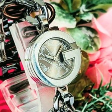 Rare GUCCI Ladies Watch 107 G Face Chain Watch Italy From Japan