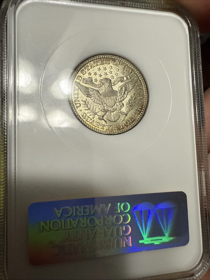 1916 Barber Quarter NGC MS63 Fatty Reverse Semi-PL Toned - Image 2 of 4
