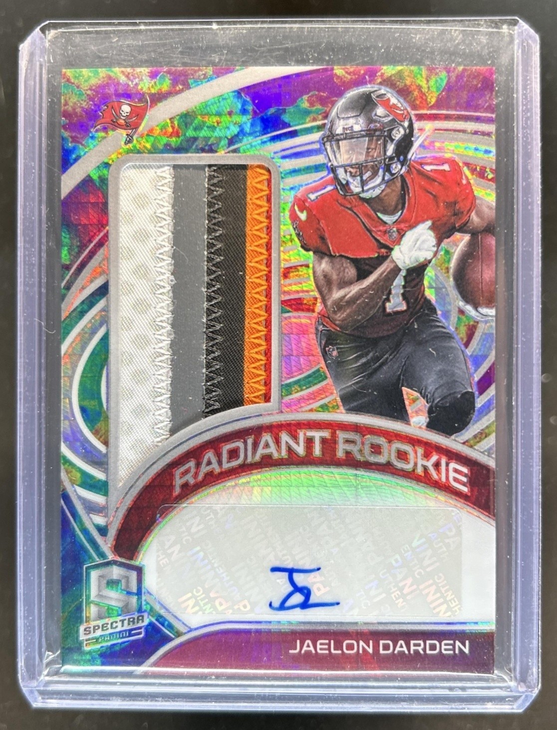 Jaelon Darden Panini Spectra Radiant Rookie Patch Signatures #JD Celestial