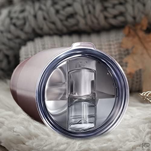 2 Pack Universal 30 oz Tumbler Lids - Sliding Closure Spill-Proof & Splash Re...