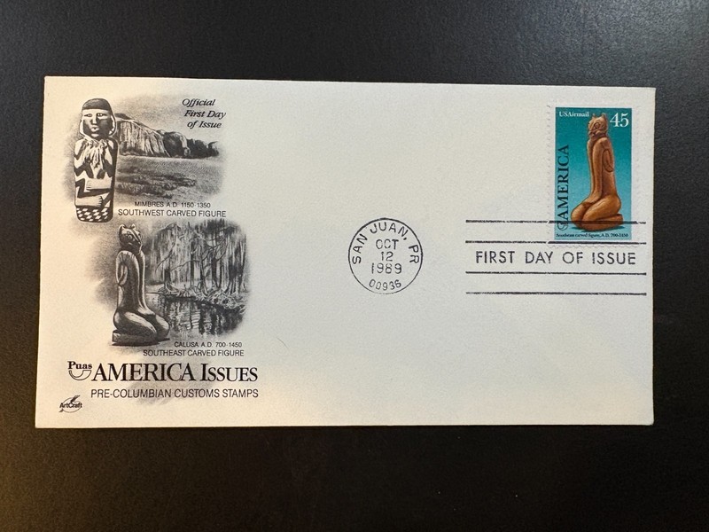1989 Artcraft FDC First Day Cover - Carves figures - First Day of Issue Oct 12