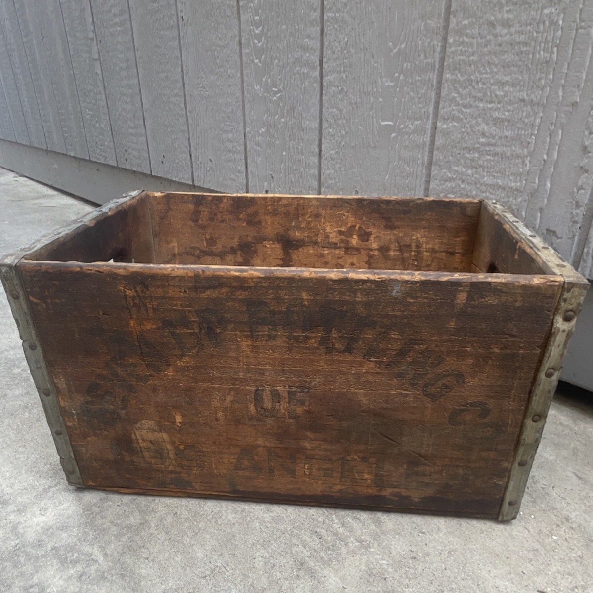 Vintage 7UP Seven UP Bottling Co Los Angeles Wooden Crate Box | eBay