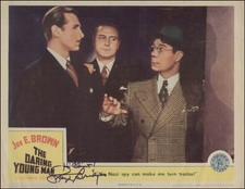 LLOYD BRIDGES - INSCRIBED LOBBY CARD SIGNED