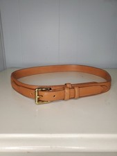 SAS Genuine Leather Belt 51 Size 38 Brown with Brass Buckle Made in USA